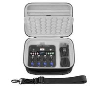 GEEKRIA Hard Shell Travel Case Compatible with Zoom PodTrak P4next, Audio Mixer Carrying Bag (Dark Gray)