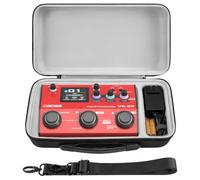 GEEKRIA Hard Shell Travel Case for BOSS VE-22 Vocal Effects Processor | Shockproof EVA Shell, Splash-proof, Handle And Shoulder Strap, Accessory Storage, Travel Portable Bag - Dark Gray