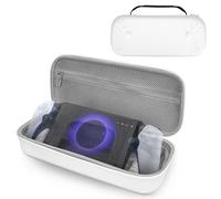 GEEKRIA Hard Storage Case Compatible with Sony PlayStation Portal Remote Player, PS5 Portal Remote Player Built-in Stand Design Handheld Carrying Case, Shockproof Protective Travel Bag (White)