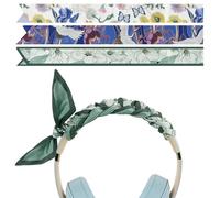 Geekria Headphones Headband Ribbon Wrap Cover, Protective Scarf Decoration Compatible with Sony WH-1000XM6, Beats Studio Pro, Logitech G PRO Headphones (3 Pack/Colorful Floral)
