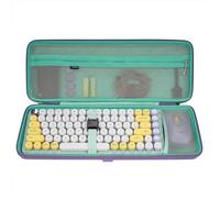 GEEKRIA Keyboard and Mouse Combo Case, Hard Shell Travel Carrying Bag for Compact 84 Keys Ultra Slim Gaming Keyboard, Compatible with Logitech POP Keys/POP ICON Combo (Daydream Mint)