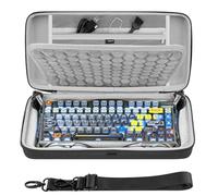 GEEKRIA Keyboard Carrying Bag, Compatible with GravaStar Mercury K1/ Mercury K1 Pro/ K1 Lite/ V75 Pro/ V75 Lite/ V75 HE/ V75 Pro HE, EVA Hard Shell Travel Replacement Case (Dark Gray)
