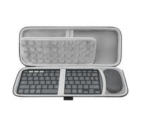 Geekria Keyboard Carrying Case, Compatible with Logitech Keys-to-GO 2 Keyboard and M350s Mouse Combo Case, Hard Shell Protective Travel Bag (Dark Grey)