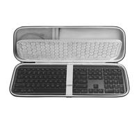 GEEKRIA Keyboard Carrying Case, Compatible with Logitech MX Keys Advanced/MX Keys S, EVA Hard Shell Travel Bag (Dark Grey)