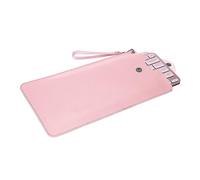 Geekria Keyboard Carrying Case Compatible with Logitech MX Keys Mini/Mini for Mac/Pebble Keys 2 K380s, Vegan Leather Protective Travel Bag (Pink)