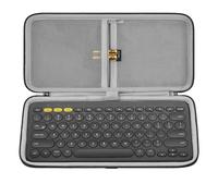 Geekria Keyboard Carrying Case, Hard Shell Protective Travel Bag for Small Compact Keyboard, Compatible with Logitech Pebble Keys 2 K380s/ K380 (Dark Gray)