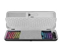 GEEKRIA Keyboard Case, Compatible with Razer BlackWidow V4 Low Profile/DeathStalker V2, Corsair K100 AIR, Hard Shell Travel Carrying Bag (Dark Grey)