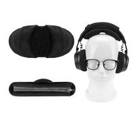 Geekria Large Hook and Loop Headband Cover and Pad Set (Fits 3.5-4.5 cm Headbands), Compatible with Corsair HS80, JBL Quantum 800, Logitech GPRO X, Razer Kraken Pro (Velour/Black)