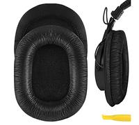 Geekria Leatherette Replacement Ear Pads for SONY MDR-7506, MDR-MV1, MDR-V6, MDR-V7, MDR-M1, MDR-M1ST, MDR-CD900ST Headphones Ear Cushions, with Video Guide (Black)