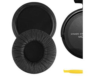 Geekria Leatherette Replacement Ear Pads for SONY MDR-V500DJ, MDR-V500, WH-CH520 Headphones, Repair Parts (Black)