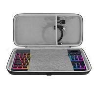 GEEKRIA Low Profile TKL Keyboard Case, Compatible with Razer BlackWidow V4 Low Profile TKL, Redragon K621, ROCCAT Vulcan TKL Pro, 87 Keys Hard Shell Travel Carrying Bag (Dark Grey)