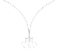 Geekria Magnetic Earbud Strap for Soundcore Liberty 4 Pro, 4 NC, P40i | 2-Pack, White, Soft Silicone, Secure Anti-Lost Fit, Easy Installation And Removal, Flexible, Comfortable, Portable