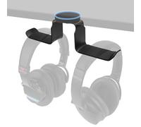 GEEKRIA Magnetic Headphone Holder, Headset Hooks, Aluminum Headphone Hanger for Desk, Mount Stand with Rubber Pad, Compatible with Sennheiser, Bose, Beats, Razer, HyperX, Sony (Dual/Black)