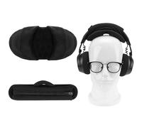Geekria Medium Hook and Loop Headband Cover and Pad Set (Fits 2.5-3.5 cm Headbands), Compatible with Bose QC 45, QC 35 II, Beats Studio Pro, Sony WH-1000XM6, 1000XM5, ATH-M50x (Velour/Black)
