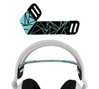 Geekria Mesh Fabric Headband Pad Compatible with Logitech G733, G335, G535 Headphones, Replacement Band Repair Part (Black/Mint Green)