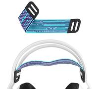 Geekria Mesh Fabric Headband Pad Compatible with Logitech G733, G335, G535 Headphones, Replacement Band Repair Part (Purple/Mint Green)