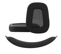 Geekria Mesh Fabric Replacement Ear Pads + Headband Set Compatible with Logitech G633, G635, G933, G935 Headphones, Repair Parts (Black)