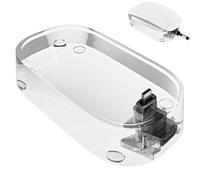 Geekria Mouse Charging Station, Acrylic Charging Stand, Compatible with Apple Magic Mouse (Lightning), Magic Mouse Accessory (Transparent)