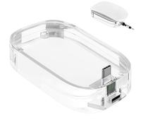 Geekria Mouse Charging Station, Acrylic Mouse Charging Stand, Compatible with Apple Magic Mouse (Lightning), Magic Mouse Accessory (Transparent)