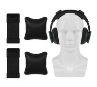 Geekria Mulberry Silk Headband Pressure Relief Pads for Headphones, Compatible with Bose QuietComfort Ultra, Skullcandy Crusher ANC 2, Logitech G733, JBL Live 780NC (Black)