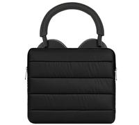 Geekria NOVA Headphone Puffy Pouch Compatible with Sony WH-1000XM5, Logitech G PRO X 2, Apple AirPods Max, Soft Shell Replacement Protective Travel Carrying Bag with Edge Protection (Black)