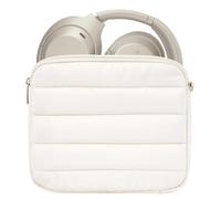 Geekria NOVA Headphones Pouch Compatible with Sony WH-1000XM6, WH-1000XM4, WH-1000XM3, WH-H900N, Soft Shell Replacement Protective Travel Carrying Bag with Cable Storage (Ivory)
