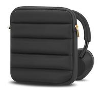 Geekria NOVA Headphones Puffy Pouch Compatible with Sony WH-1000XM6, B&O Beoplay H95, Bose QC Ultra II, Soft Shell Replacement Protective Travel Carrying Bag with Cable Storage (Black)