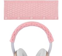 Geekria NOVA Knit Fabric Headband Cover Compatible with Beats, Bose, AKG, Sennheiser, Sony, Audio-Technica Headphones, Sweat Cover, Easy DIY Installation (Pink)