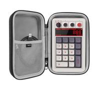 Geekria Numeric Keypad Carrying Case, Compatible with 8BitDo Retro 18 Mechanical Numpad, EPOMAKER EK21 Number Keyboard, Portable Number Pad Travel Bag (Dark Grey)