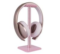 GEEKRIA Pink Gaming Headset Stand, Aluminum Headphone Holder with Heavy Non-Slip Base, Desktop Over-Ear Headphones Hanger for Desk Setup, Fits Sony, Bose Beats