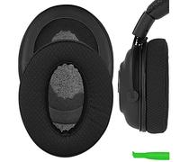Geekria PRO Extra Thick Mesh Fabric Replacement Ear Pads for Logitech GPro, GProX, GProX League of Legends Edition, GProX2 Headphones Ear Cushions, Repair Parts (Black)