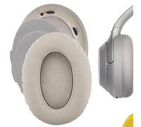 Geekria Protein Leather Replacement Ear Pads, Memory Foam Earcups Repair Parts Compatible with Sony WH-1000XM3 Ear Pads, Over-Ear Headset Cushion (Gold)