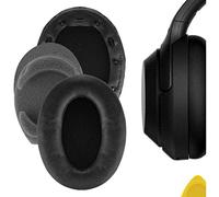 Geekria Protein Leather Replacement Ear Pads, Memory Foam Earcups Repair Parts Compatible with Sony WH-1000XM3 Ear Cushions, Over-Ear Headset (Black)