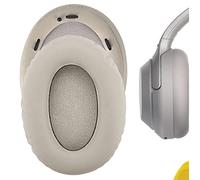 Geekria Protein Leather Replacement Ear Pads (No Inner Foam), Memory Foam Earcups Repair Parts Compatible with Sony WH-1000XM3 Ear Pads, Over-Ear Headset Cushion (Gold)