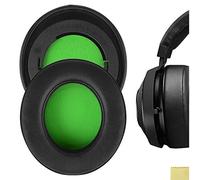 Geekria QuickFit Ear Pads Compatible with Razer Kraken Pro V2, 7.1 V2, 7.1 Chroma V2, Kraken Pro V2 Pewdiepie/Stormtrooper Edition Headphones Ear Cushions, Repair Parts (Black/Green)