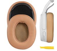 Geekria QuickFit Ear Pads for Skullcandy Hesh 3, Crusher ANC 2, 720 & 1080 | Also fits Crusher Wireless, Evo, ANC | Protein Leather, Memory Foam, Brown, Video Guide