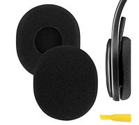Geekria QuickFit Foam Replacement Ear Pads for Logitech H800 Headphones Ear Cushions, Headset Earpads, Ear Cups Cover Repair Parts (Black)