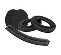 Geekria QuickFit Leatherette Ear Pads and Headband Pad Set Compatible with Sennheiser HD 380/380 Pro, PC350, Game Zero Headphones, Repair Parts Suit (Black)