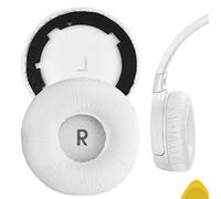Geekria QuickFit Leatherette Replacement Ear Pads for JBL Tune 600 (T600BTNC, 600BTNC)/ 660 (T660NC, 660NC)/ 670 (T670NC, 670NC) Headphones Ear Cushions, Repair Parts (White)