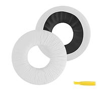 Geekria QuickFit Leatherette Replacement Ear Pads for Sony MDR-V150, V200, V250, V300, V400, ZX 100/110/ 110NC/ 220BT/ 300/310/ 330BT Headphones Ear Cushions (White)