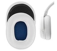 Geekria QuickFit Protein Leather Ear Pads for Skullcandy Venue Wireless ANC Headphones Replacement Earpads/Ear Cushion/Ear Cups, Headset Ear Cover Repair Parts (White)