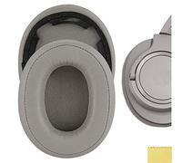 Geekria QuickFit Protein Leather Replacement Ear Pads for Audio-Technica ATH-SR50BT Headphones Ear Cushions, Headset Earpads, Ear Cups Repair Parts (Gold)
