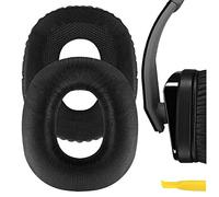 Geekria QuickFit Protein Leather Replacement Ear Pads for Logitech UE4000 Headphones Earpads, Headset Ear Cushion Repair Parts (Black)