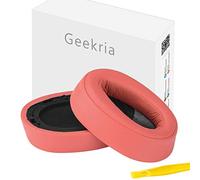 Geekria QuickFit Protein Leather Replacement Ear Pads for Sony MDR-100ABN WH-H900N Headphones Earpads, Headset Ear Cushion Repair Parts (Twilight Red)