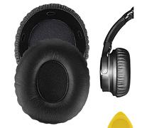 Geekria QuickFit Protein Leather Replacement Ear Pads for SONY MDR-10RC Headphones Ear Cushions, Headset Earpads, Ear Cups Repair Parts (Black)