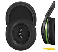 Geekria QuickFit Protein Leather Replacement Ear Pads for Turtle Beach Stealth 600, Stealth 500, Stealth 400, Stealth 300 Headphones Ear Cushions, Headset Earpads, Ear Cups Repair Parts (Black)