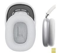 Geekria QuickFit Replacement Ear Pads Compatible with Apple AirPods MAX Headphones Ear Cushions, Repair Parts (Silver)