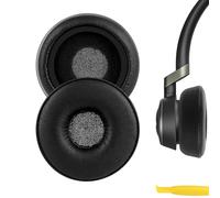 Geekria QuickFit Replacement Ear Pads Compatible with Jabra Engage 30/50 Headphones, Ear Cushions, Repair Parts (Black)