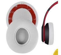 Geekria QuickFit Replacement Ear Pads for Beats Solo 2 (B0534) & Solo 3 (A1796) Wireless On-Ear Headphones Ear Cushions, Repair Parts (White)