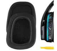 Geekria QuickFit Replacement Ear Pads for Logitech G533, G633, G635, G933, G935 Headphones Ear Cushions, Repair Parts (Black)